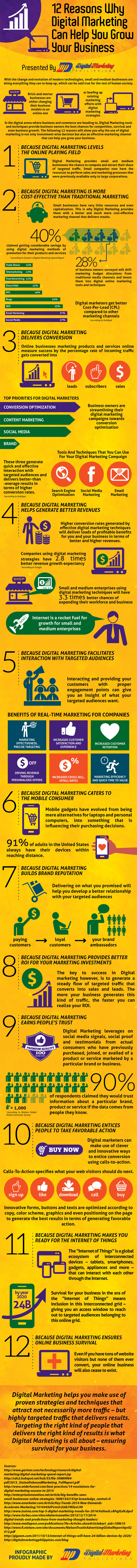 12 Reasons Why Digital Marketing Can Help You Grow Your Business (Infographic) - An Infographic from Digital Marketing Philippines