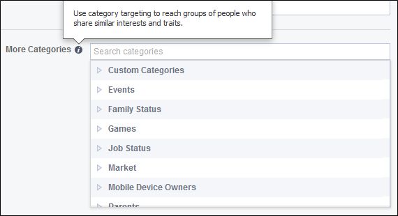 categories targeting