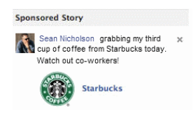 starbucks Facebook sponsored stories