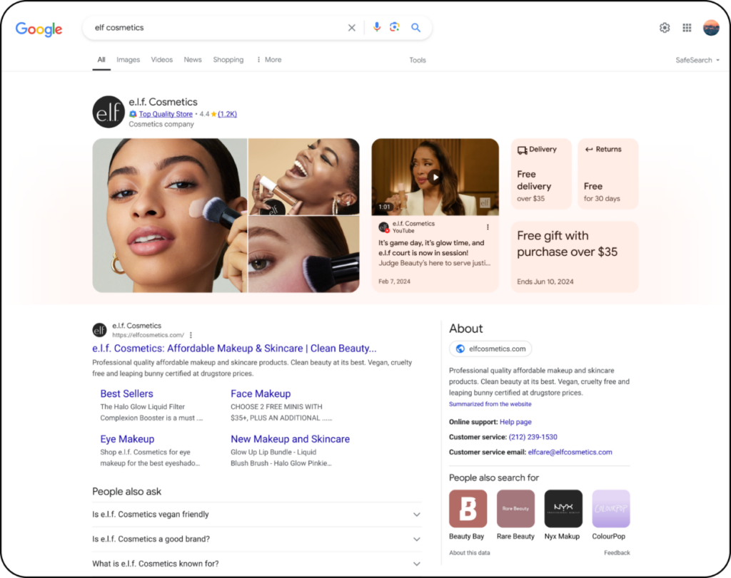 Google also announced enhanced brand profiles in its search results. These profiles are made using the information from Google Merchant Center, a platform for businesses to manage their appearance on Google e-commerce products. 