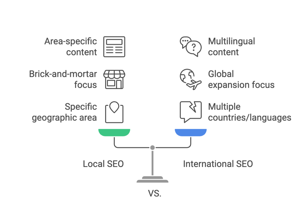 local seo vs. international seo