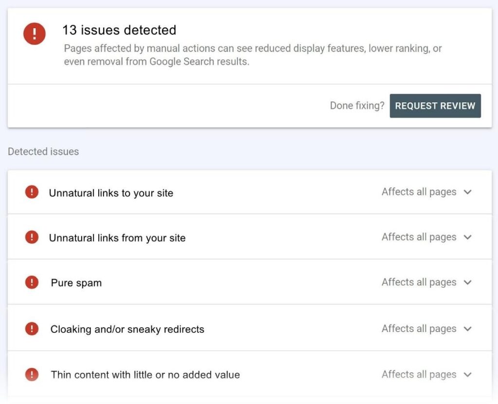 Google Penalize Harmful or Misleading Local SEO Behaviors from google search console