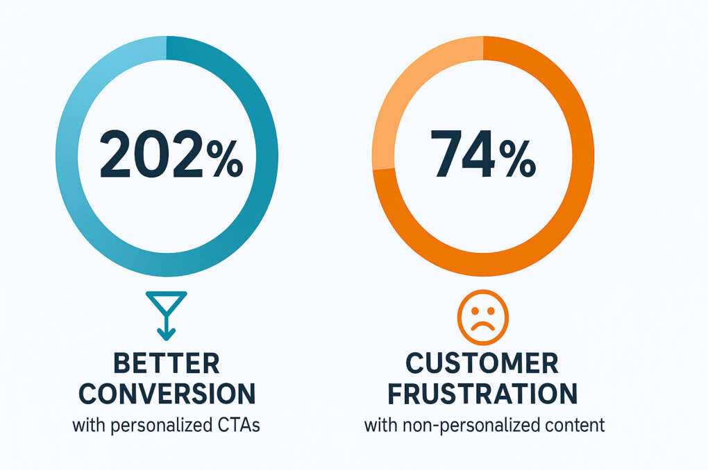 personalized cta vs non personalized content impacting customer experience