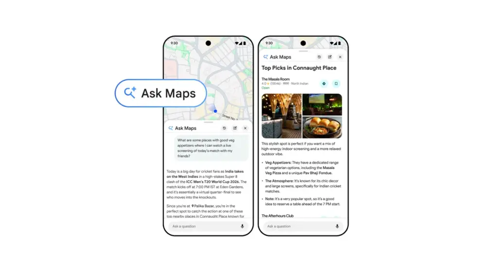 ask maps interface