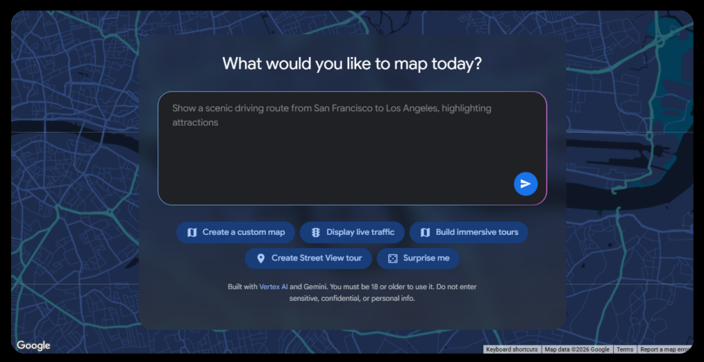 google maps ai canvas