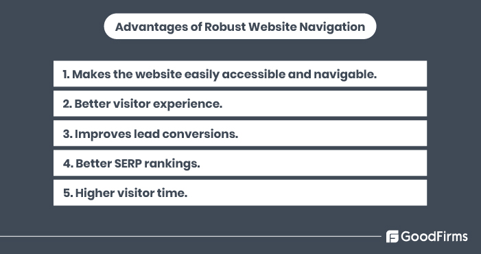 advantages of robust website navigation